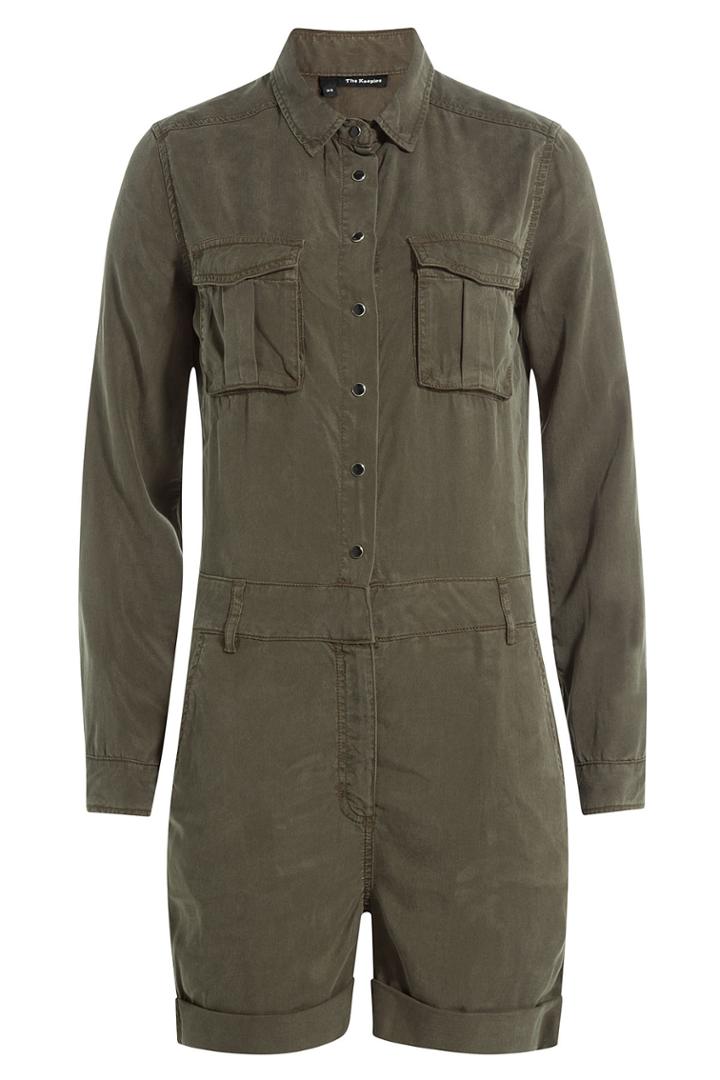 The Kooples The Kooples Long Sleeved Shorts Jumpsuit - Green