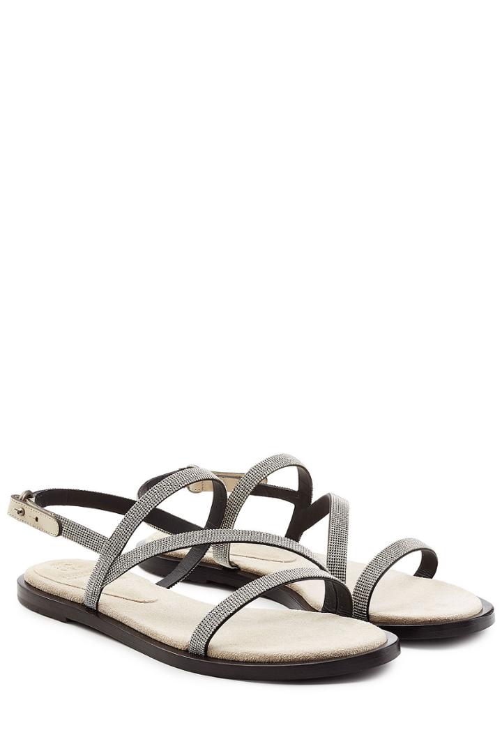 Brunello Cucinelli Brunello Cucinelli Embellished Sandals - Silver