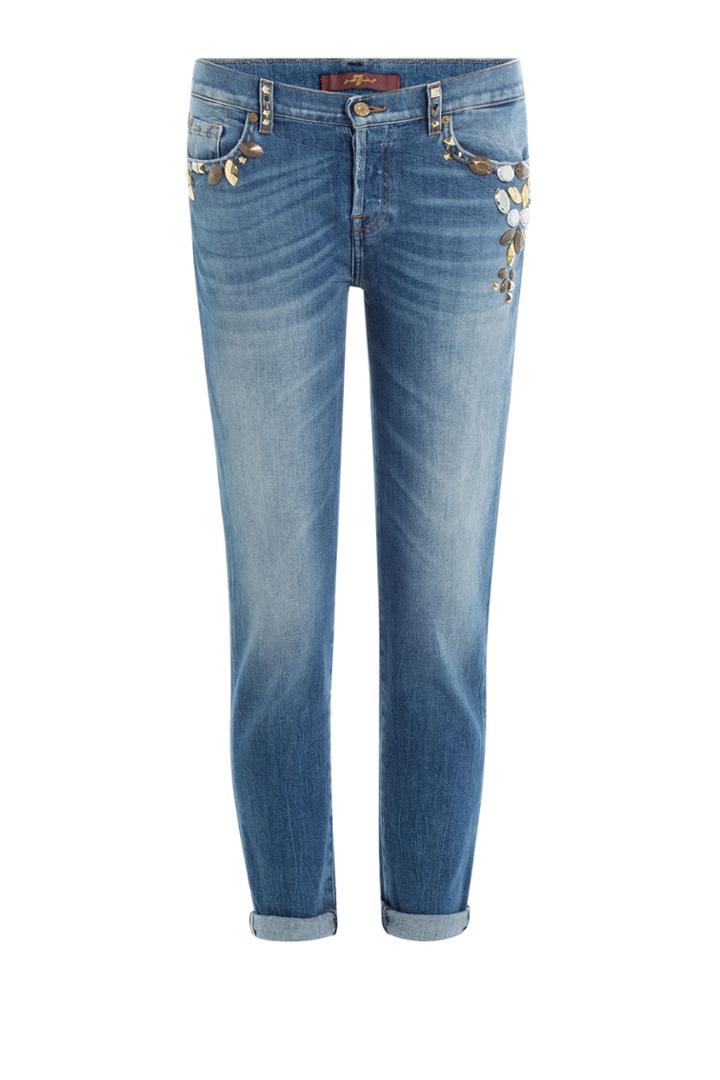 Seven For All Mankind Seven For All Mankind Embellished Cropped Jeans