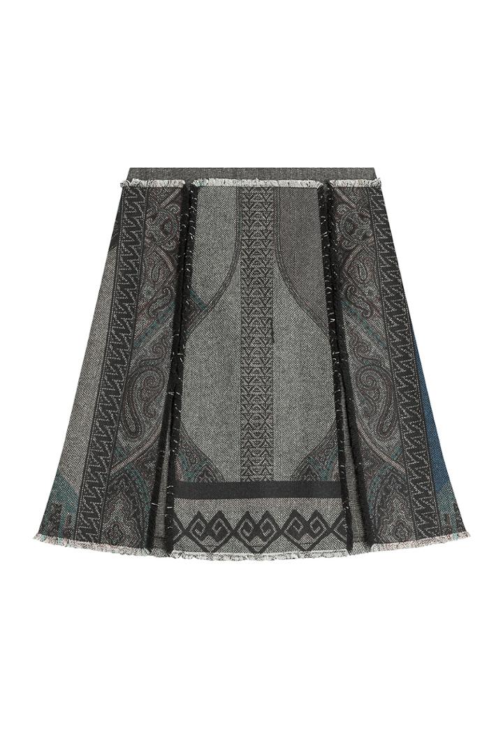 Etro Etro Printed Skirt With Wool - Multicolor