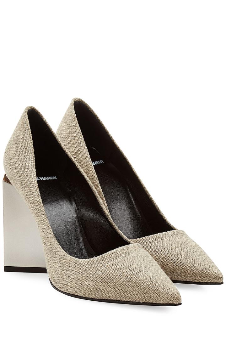 Pierre Hardy Pierre Hardy Monolithe Linen Pumps - Beige