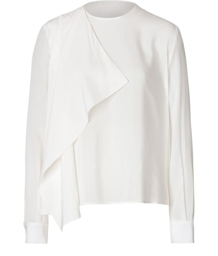 Fendi Silk Top With Draped Ruffle