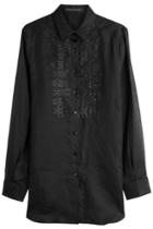 Ermanno Scervino Ermanno Scervino Embroidered Button-down - Black