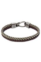 Tod's Tod's Braided Leather Bracelet - Brown
