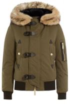 Dsquared2 Dsquared2 Down Jacket With Fur Trimmed Hood - Green