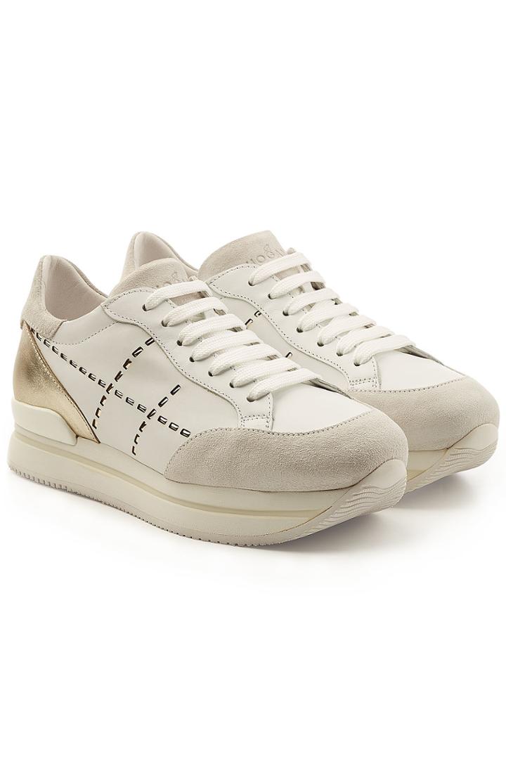 Hogan Hogan Suede And Leather Platform Sneakers
