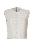 Helmut Lang Helmut Lang Leather Crop Top - White