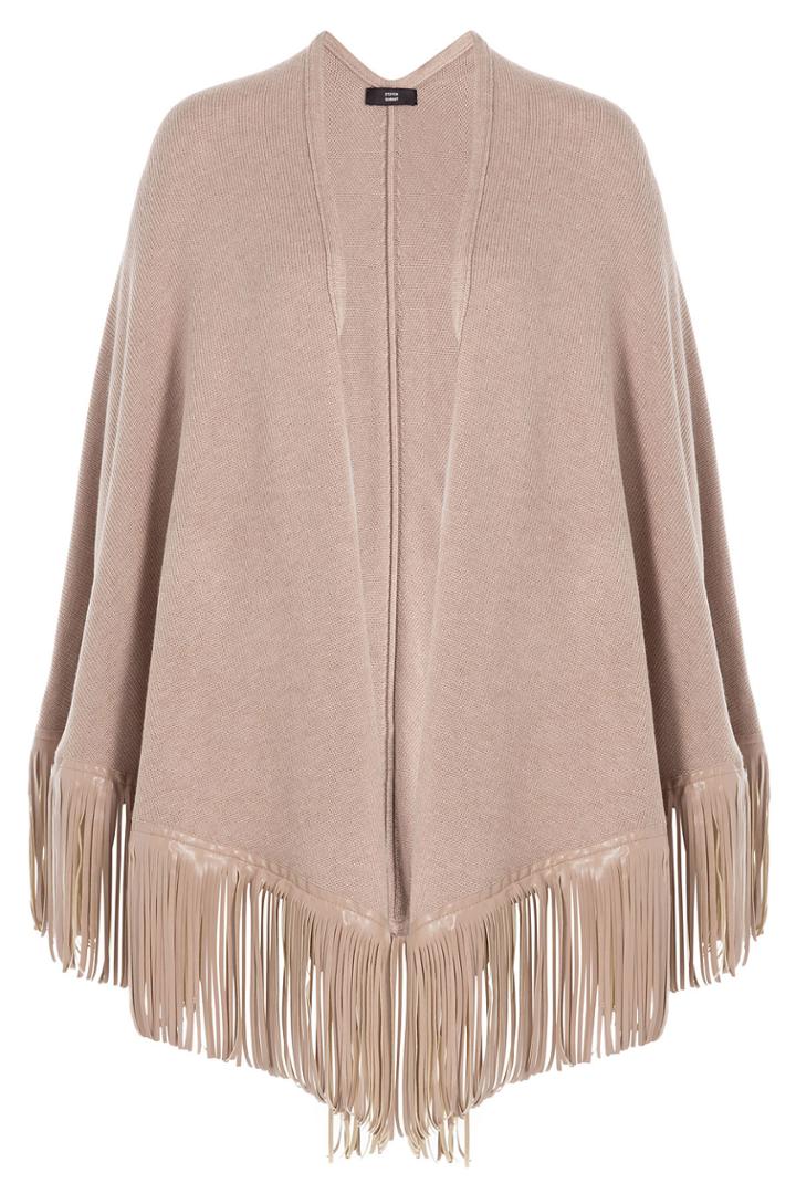 Steffen Schraut Steffen Schraut Fringed Poncho - Beige