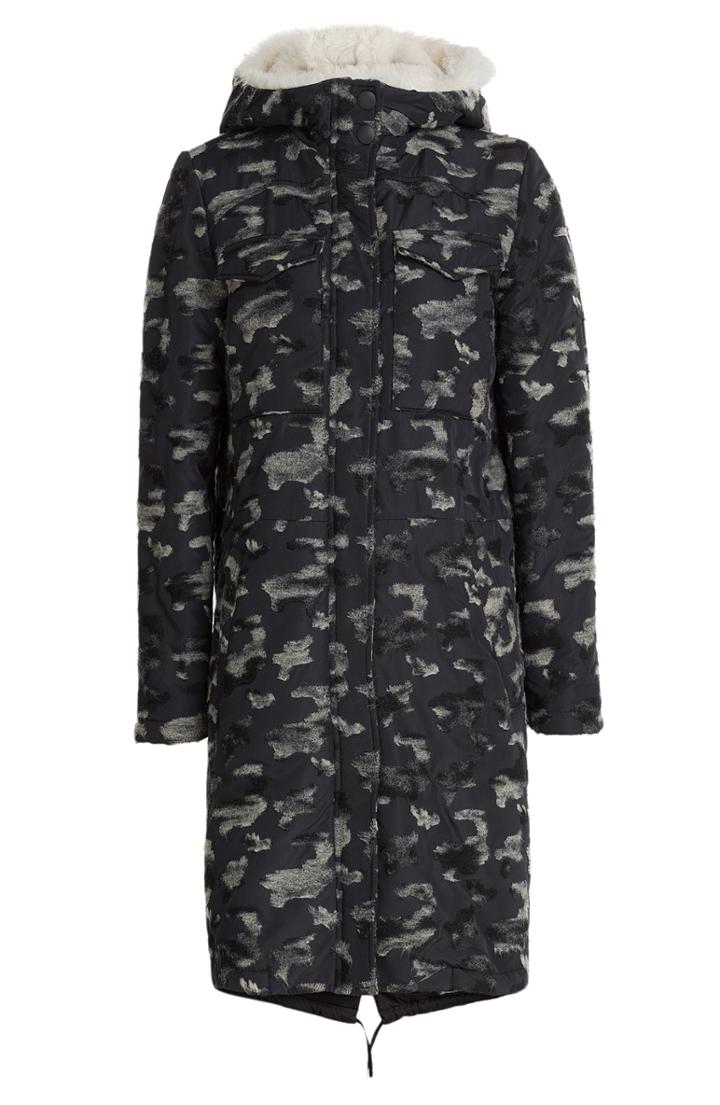 Jil Sander Navy Camouflage Outdoor Coat