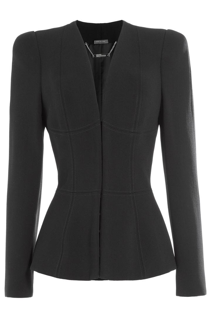 Alexander Mcqueen Alexander Mcqueen Structured Blazer With Wool - Black