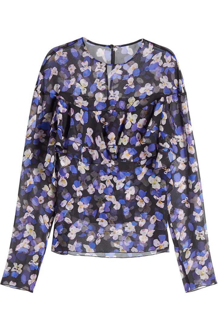 Philosophy Di Lorenzo Serafini Philosophy Di Lorenzo Serafini Printed Silk Chiffon Blouse