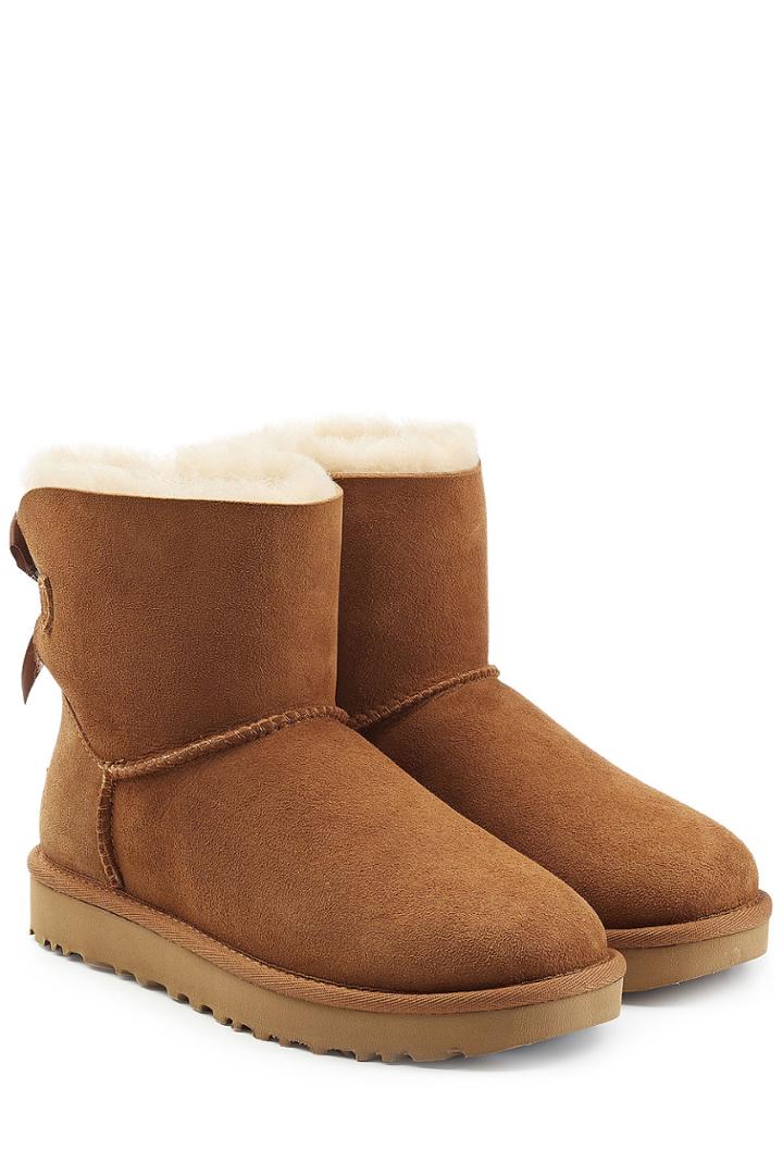 Ugg Australia Ugg Australia Mini Bailey Bow Suede Boots - Brown