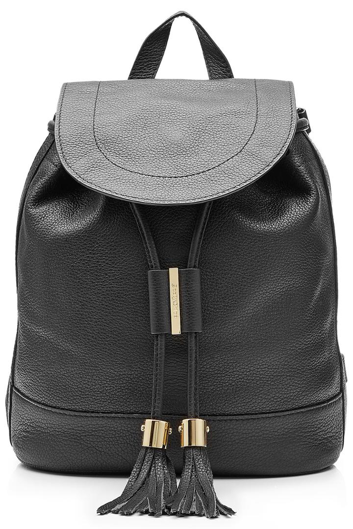 See By Chloé See By Chloé Leather Backpack With Chain Straps - Black