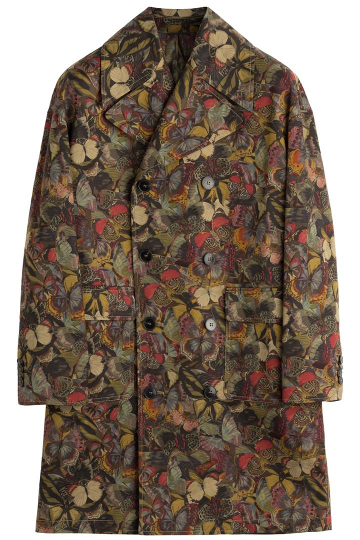 Valentino Valentino Printed Cotton Coat - Green