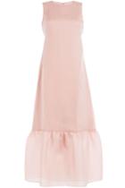 Valentino Valentino Silk Dress With Ruffled Hem - Pink