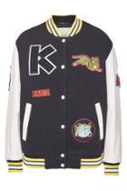 Kenzo Kenzo Varsity Jacket With Wool And Leather