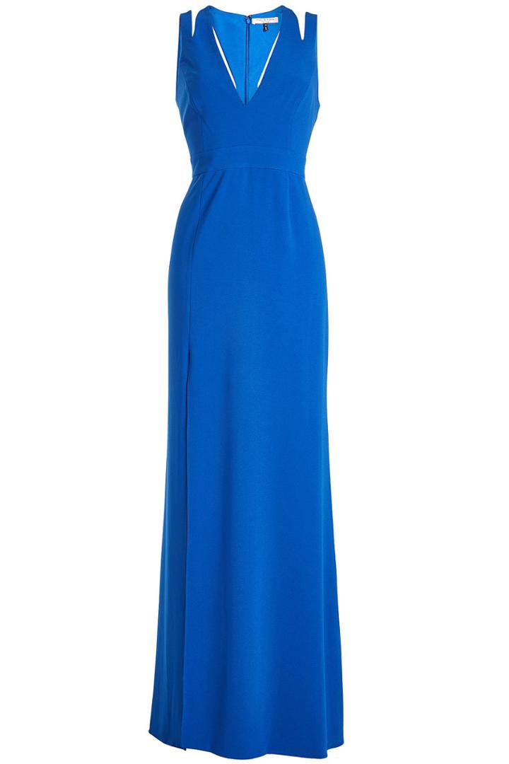 Halston Heritage Halston Heritage Floor Length Gown With Cut-out Detail