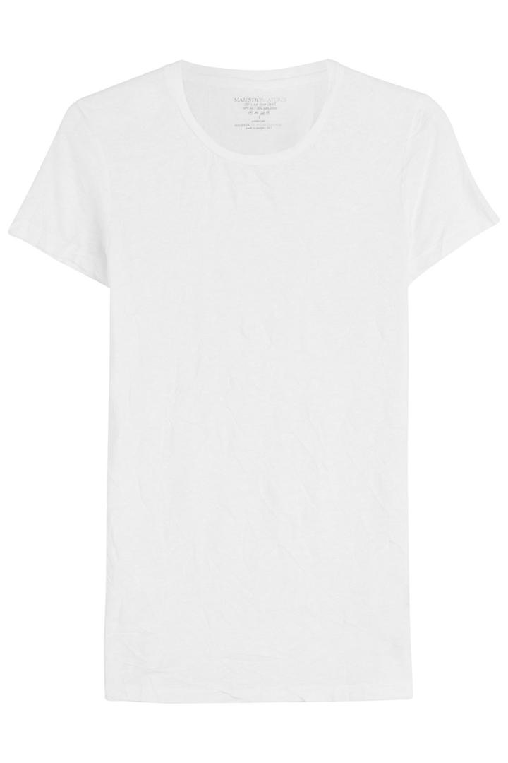 Majestic Majestic Linen Blend T-shirt - None