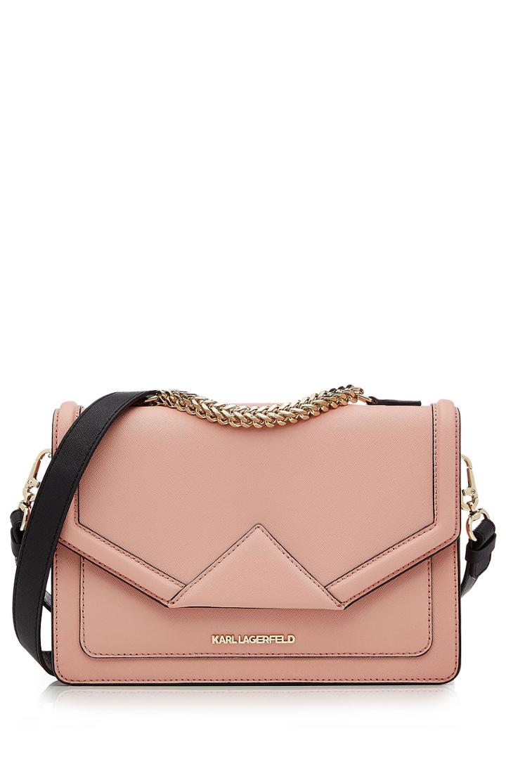 Karl Lagerfeld Karl Lagerfeld Leather Classic Mini Shoulder Bag - Rose