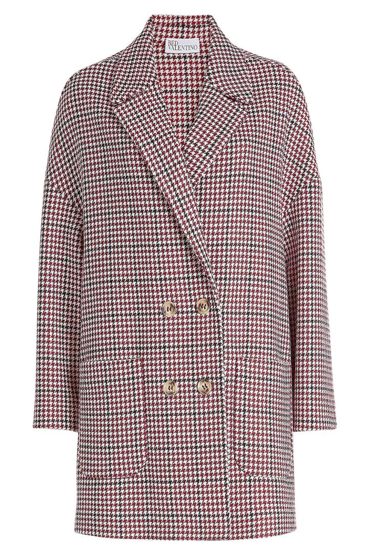 Red Valentino Red Valentino Printed Coat With Wool
