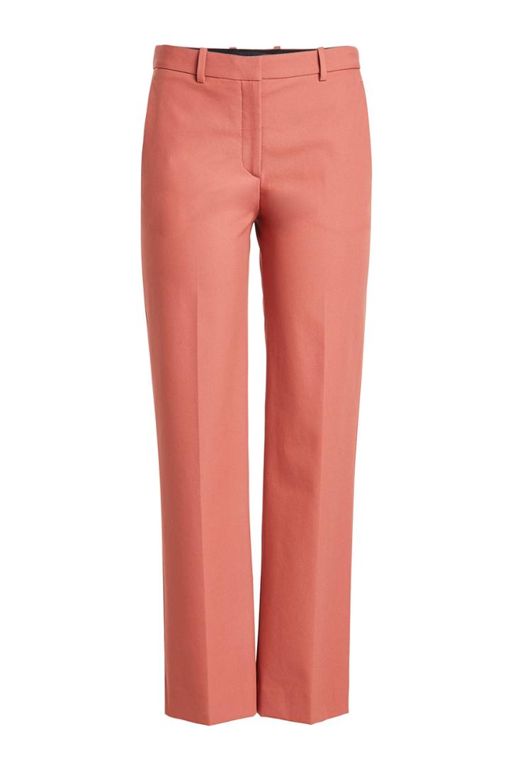 Theory Theory Straight Leg Pants With Cotton
