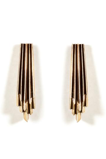 Aesa Aesa Brass Wind Wake Earrings