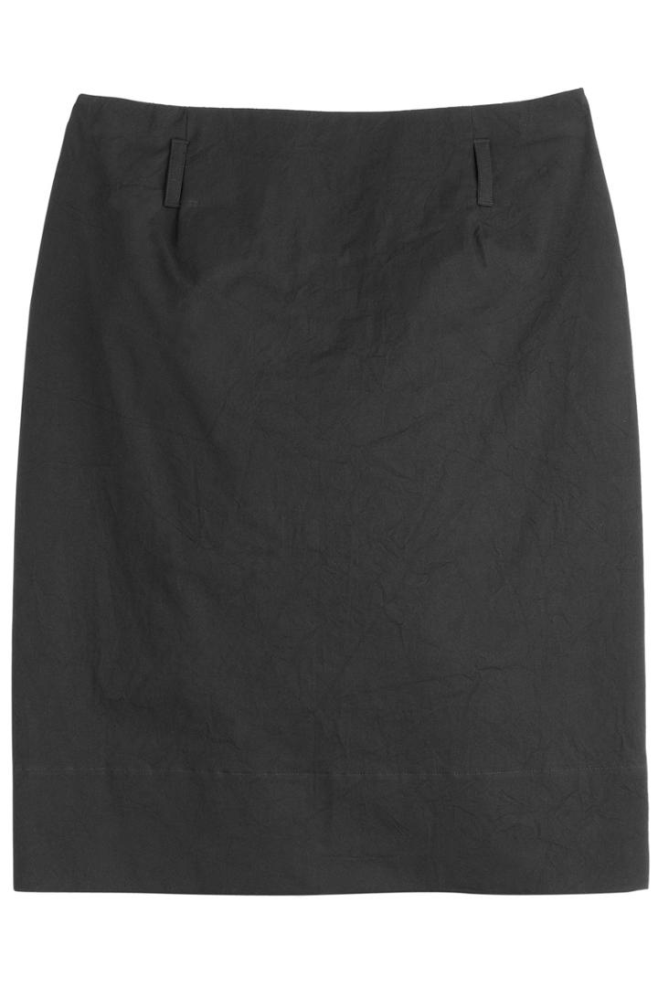 Jil Sander Jil Sander Wrinkled Cotton Skirt - Black
