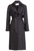 Cédric Charlier Cédric Charlier Satin Trench Coat - Black