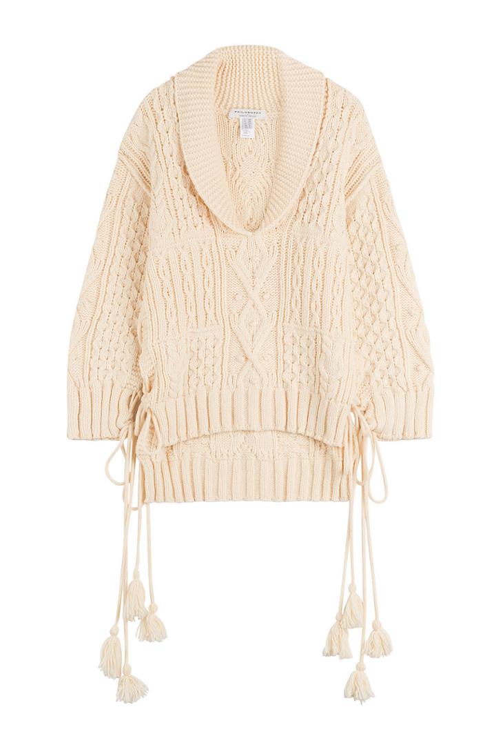 Philosophy Di Lorenzo Serafini Philosophy Di Lorenzo Serafini Oversized Knit Pullover With Tassels - White