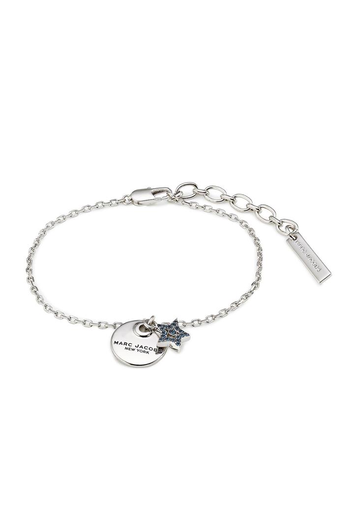 Marc Jacobs Marc Jacobs Mj Coin Embellished Bracelet - Silver