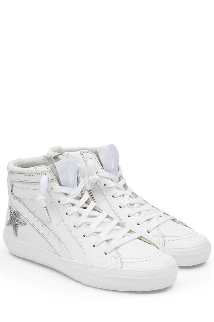 Golden Goose Golden Goose Crystal Slide High-top Sneakers With Embellishment