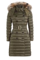 Burberry London Burberry London Parka With Fur-trimmed Hood - Green