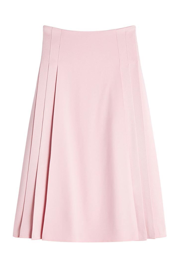 Victoria Beckham Victoria Beckham Side Pleated Crepe Skirt