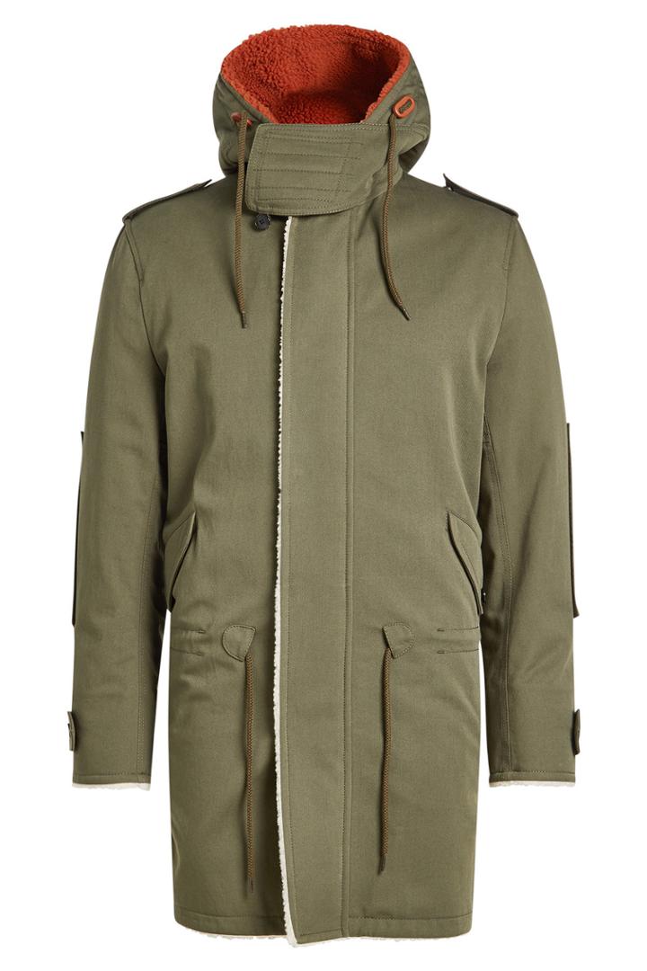 Valentino Valentino Cotton Parka With Shearling Lining