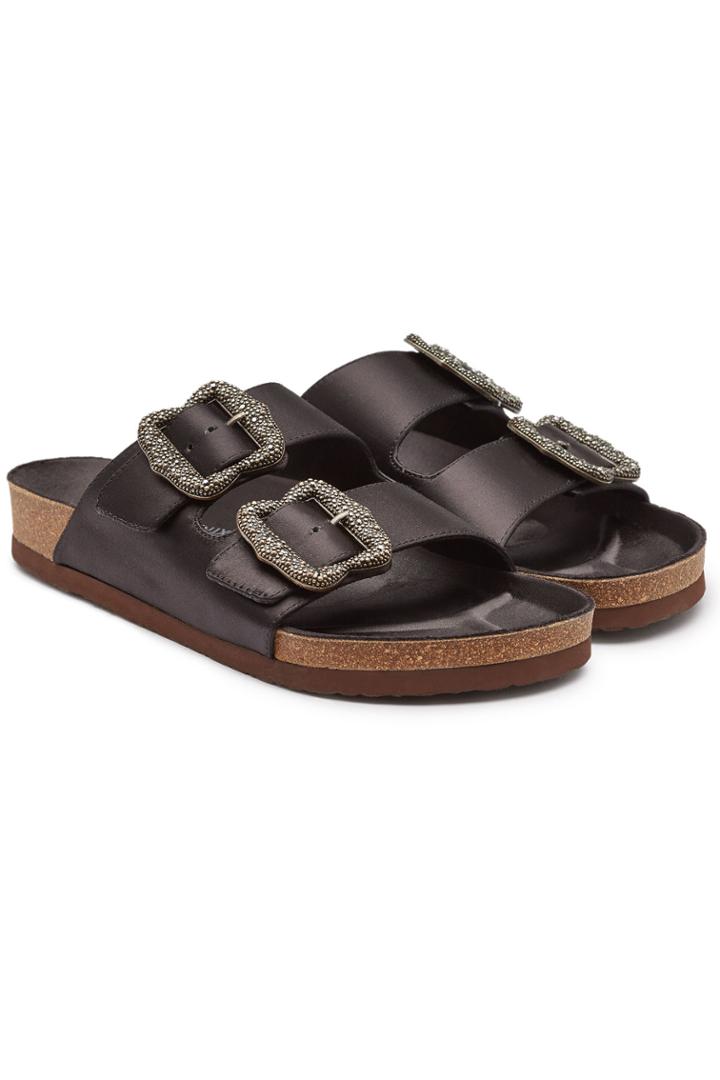 Marc Jacobs Marc Jacobs Satin Sandals With Crystals