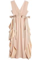 Fendi Fendi Silk Crepe Dress With Ruffles
