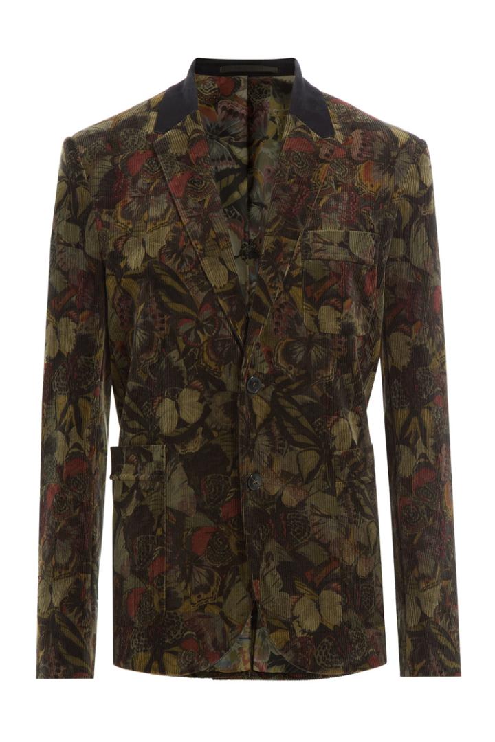 Valentino Valentino Printed Corduroy Blazer - None