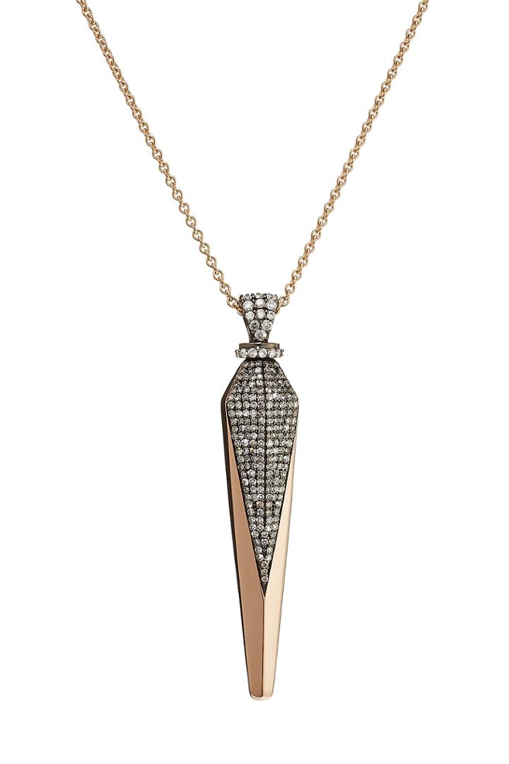 Diane Kordas Diane Kordas 18kt Rose Gold Loop Lid Amulette With White Diamonds