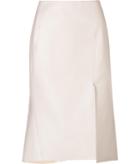 Jil Sander Leather Flared Hem Skirt