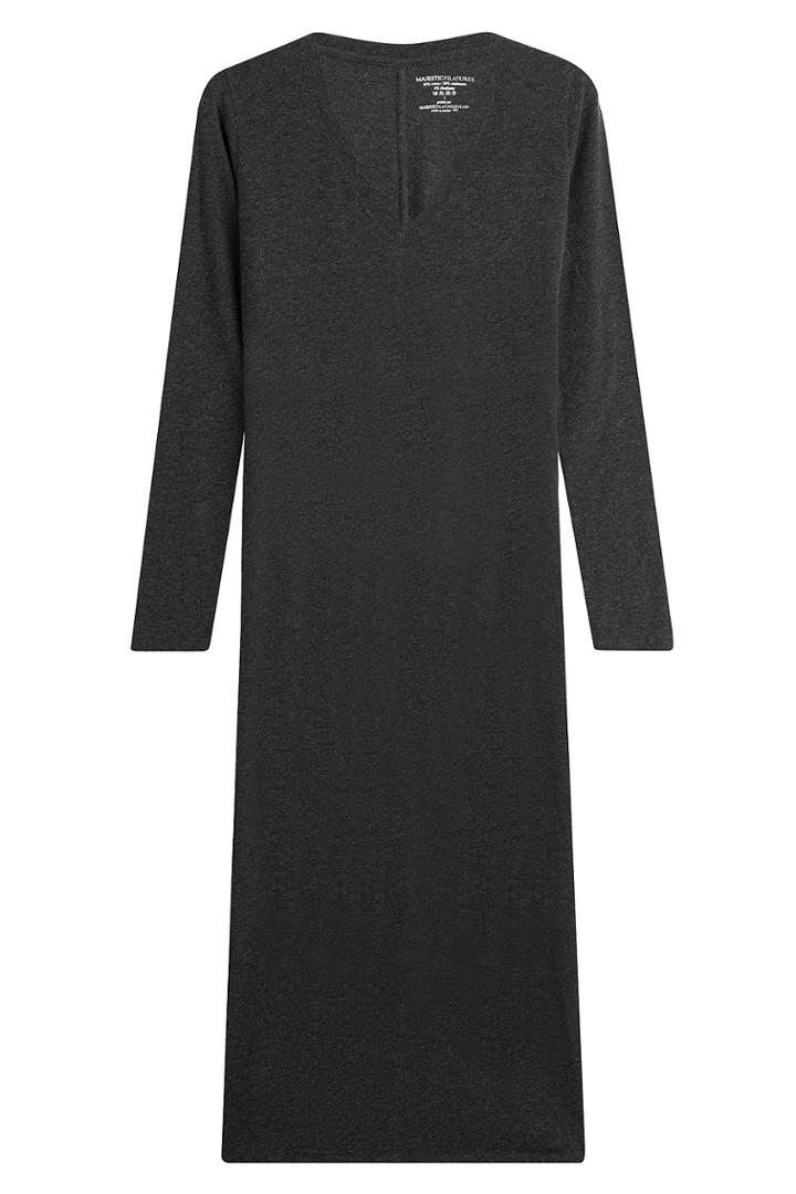 Majestic Majestic Midi Dress With Cotton And Cashmere - Grey