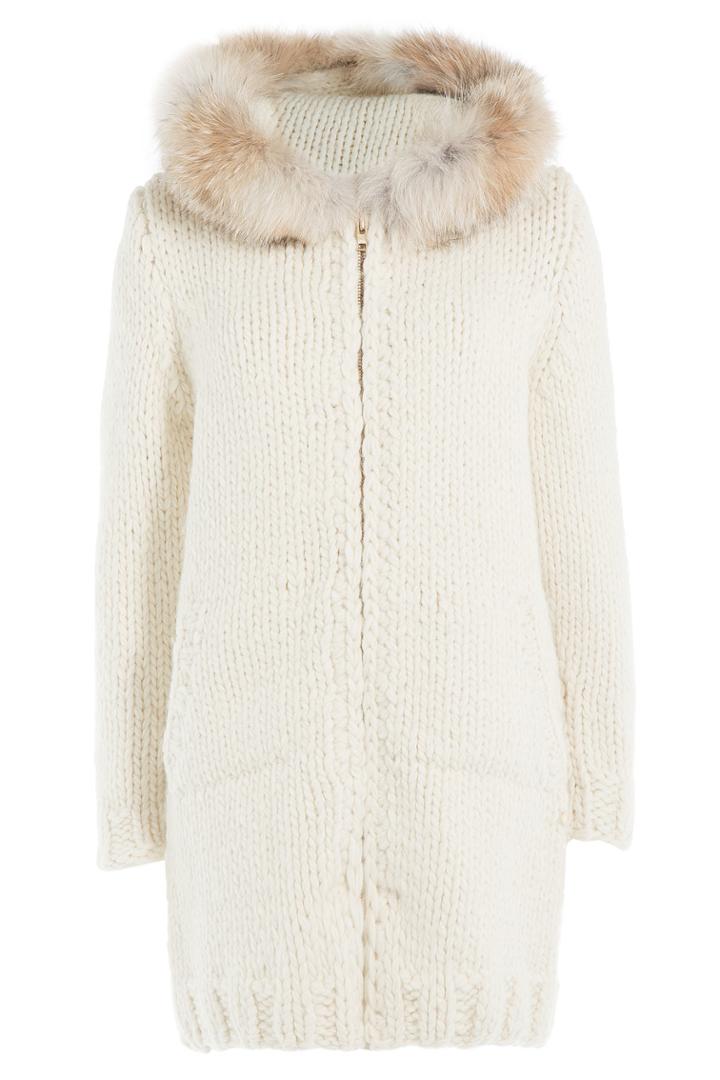 Woolrich Woolrich Knit Cardigan With Fur Collar - None