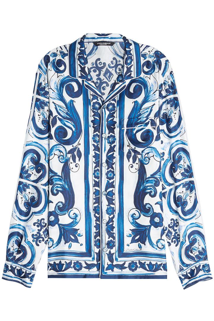 Dolce & Gabbana Dolce & Gabbana Printed Silk Shirt