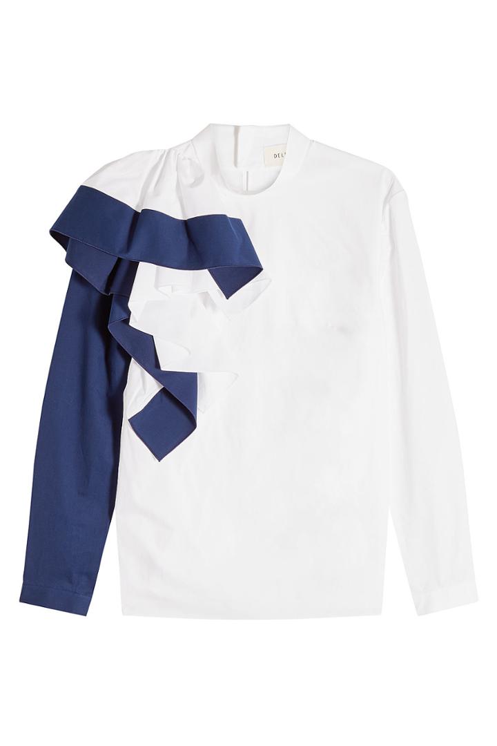 Delpozo Delpozo Cotton Blouse With Ruffles