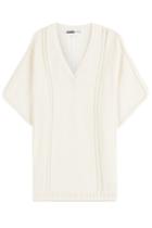 Claudia Schiffer For Tse Claudia Schiffer For Tse Easy Fit Cotton-cashmere-silk Knit Top