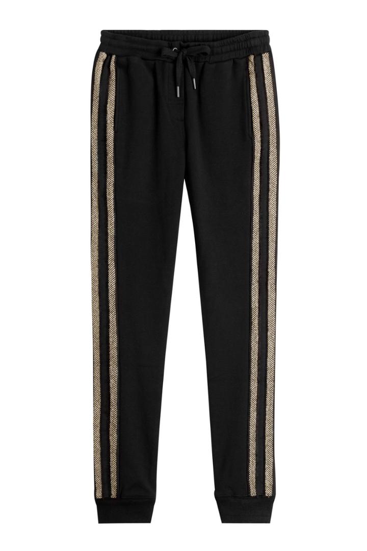 Zoe Karssen Zoe Karssen Cotton Sweatpants With Metallic Thread - Black
