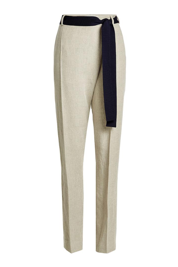 Victoria Beckham Victoria Beckham Linen Pants With Belt Tie