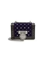 Balmain Balmain Bbox 20 Etoile Studded Leather Shoulder Bag With Suede