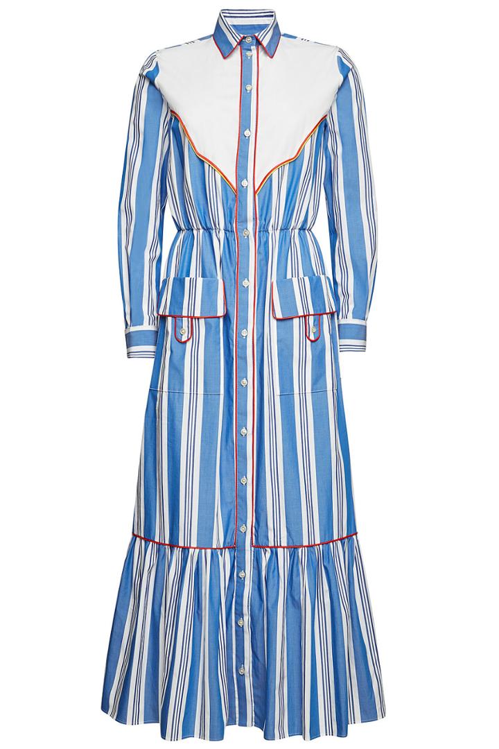Stella Jean Stella Jean Striped Cotton Maxi Dress