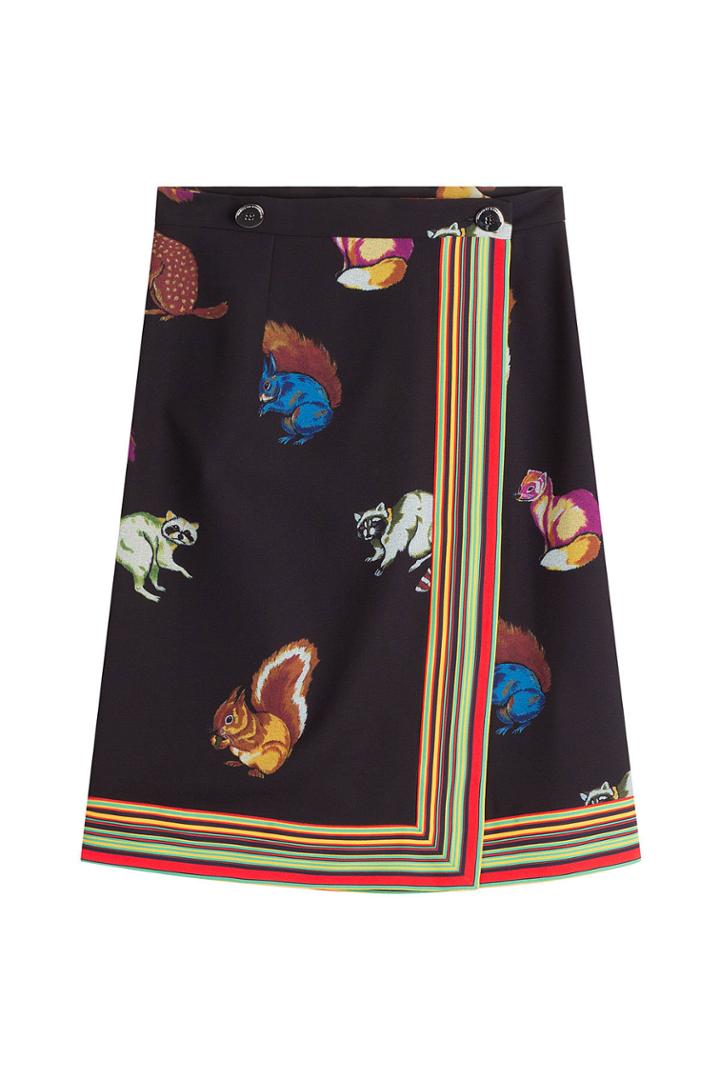 Marco De Vincenzo Marco De Vincenzo Printed Crepe Skirt