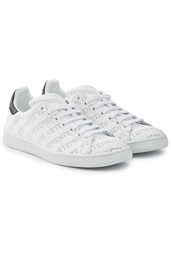 Vetements Vetements Logo Perforated Leather Sneakers